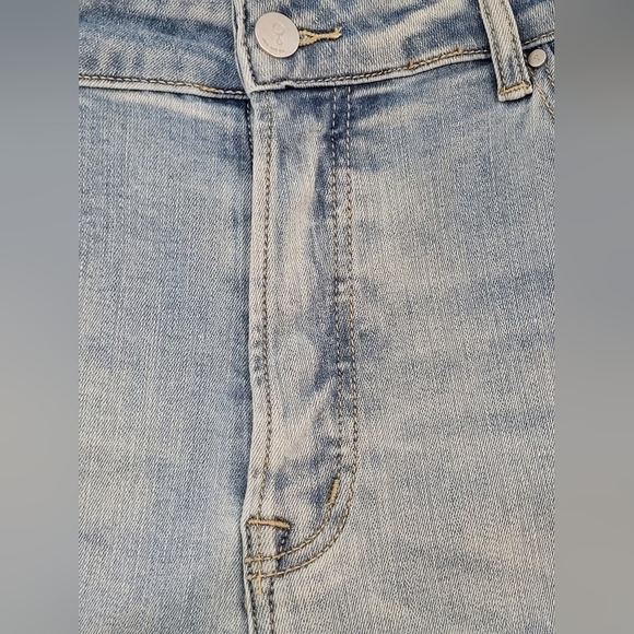 Insane Gene Plus Size High-Rise Button Fly Distressed Girlfriend Jeans - Sz 2XL - Picture 4 of 14